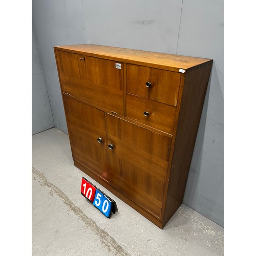 1050 - Mid century teak storage unit drawers & cupboard