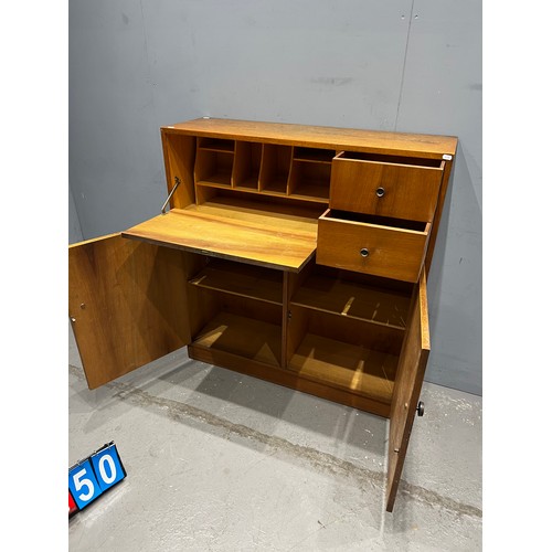 1050 - Mid century teak storage unit drawers & cupboard