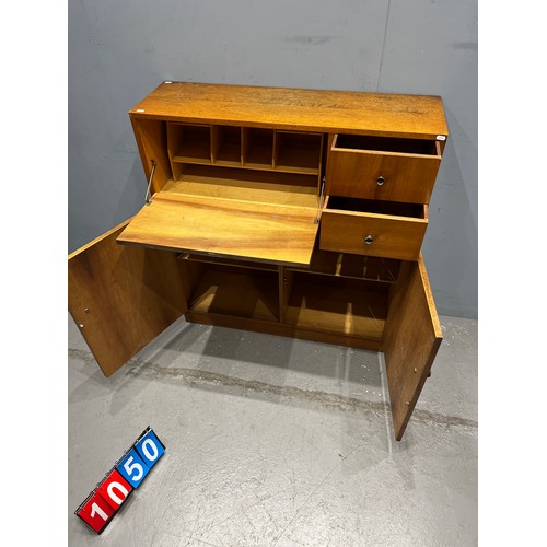 1050 - Mid century teak storage unit drawers & cupboard