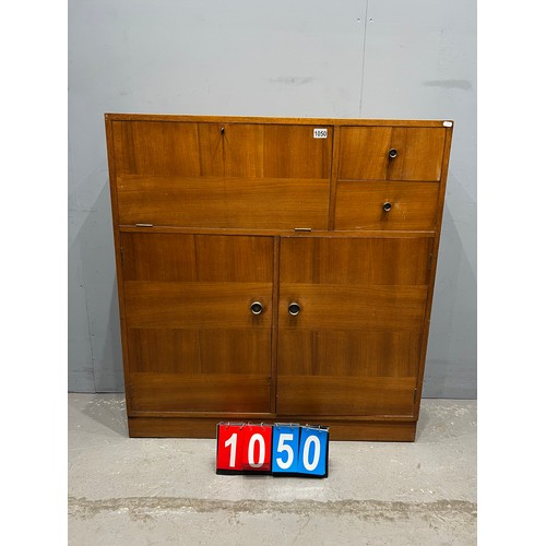 1050 - Mid century teak storage unit drawers & cupboard