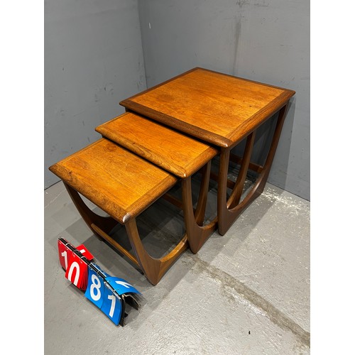 1081 - G-plan astro nest of mid century tables