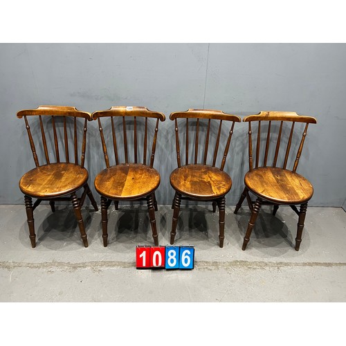 1086 - Set of 4 Edwardian ibex chairs