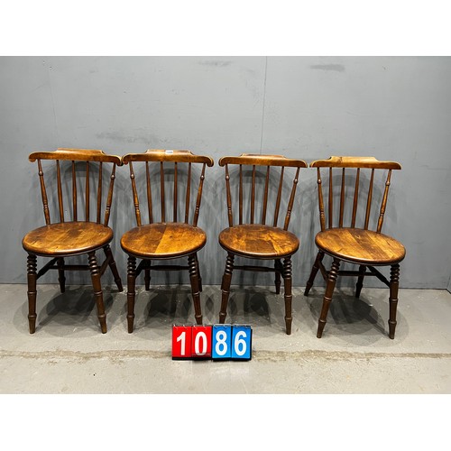 1086 - Set of 4 Edwardian ibex chairs