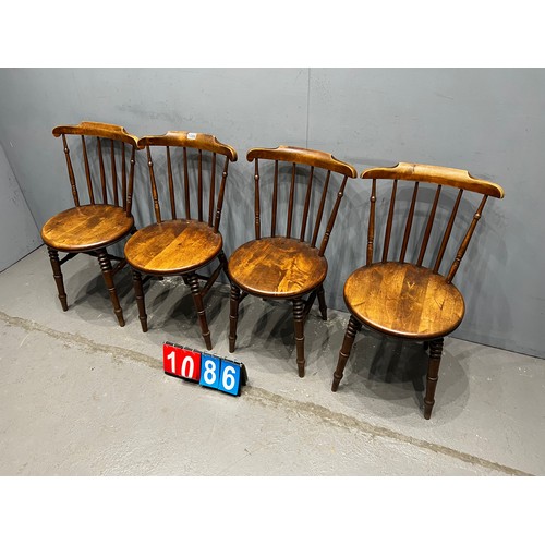 1086 - Set of 4 Edwardian ibex chairs