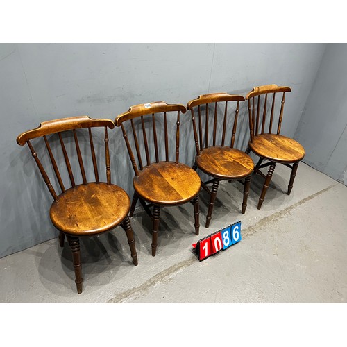 1086 - Set of 4 Edwardian ibex chairs