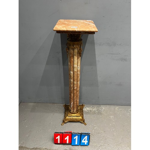 1114 - Superb marble plant stand/column with gilt ormolu mounts