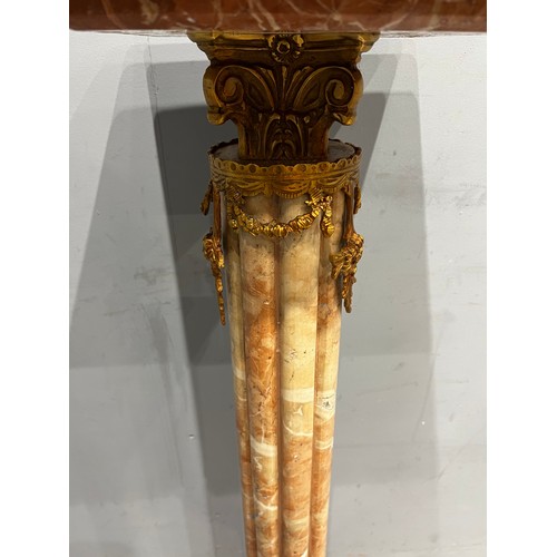 1114 - Superb marble plant stand/column with gilt ormolu mounts