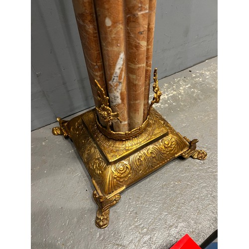 1114 - Superb marble plant stand/column with gilt ormolu mounts