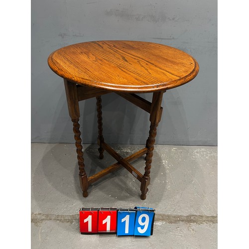 1119 - 1920's Oak barley twist folding table