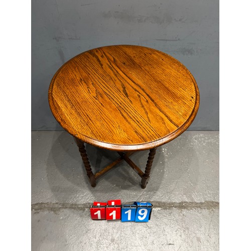 1119 - 1920's Oak barley twist folding table