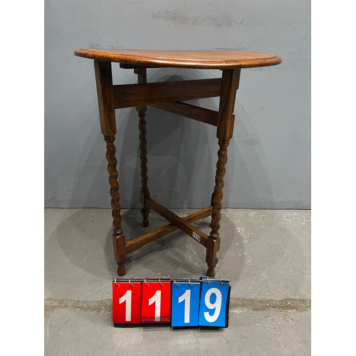 1119 - 1920's Oak barley twist folding table