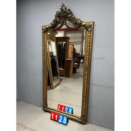 1128 - Large french ornate dress mirror 39