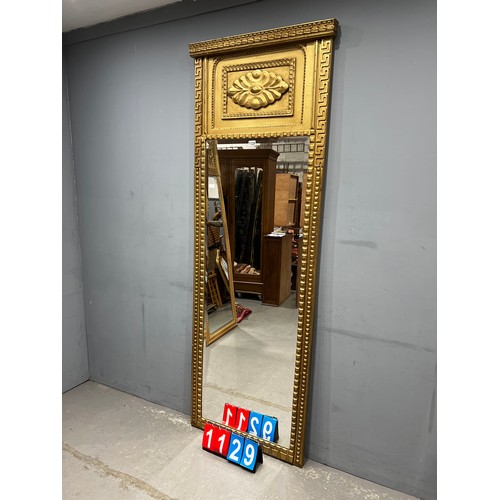 1129 - Large french ornate dress mirror 30