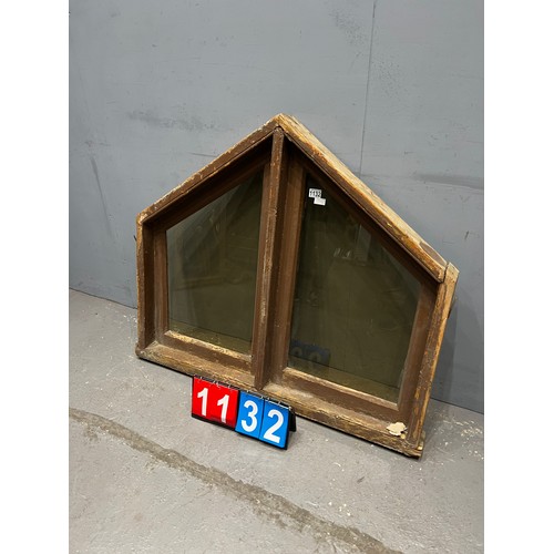 1132 - House shaped triang top double window french