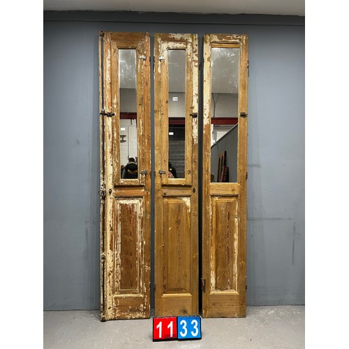 1133 - Set of 3 triple mirror'd french doors 14