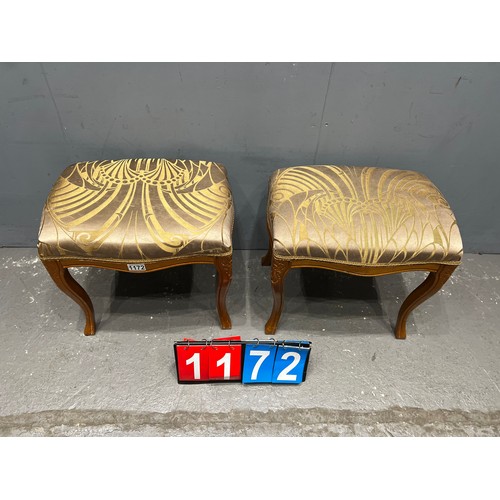 1172 - Pair of french carved foot stools