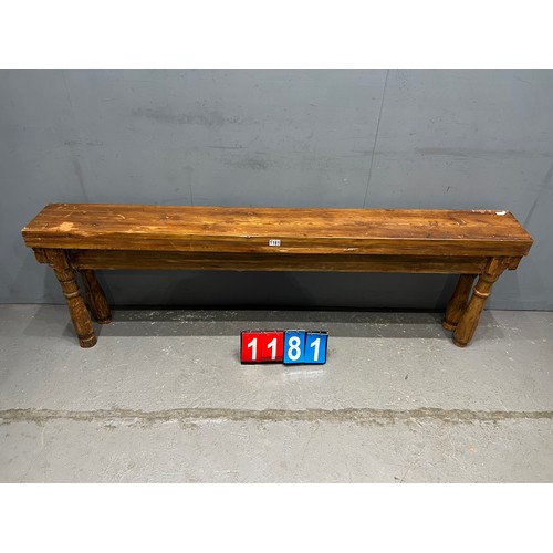 1181 - Vintage pine bench/garden bench