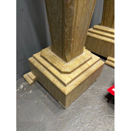 1183 - Pair of french marble columns 1 is a/f see pics