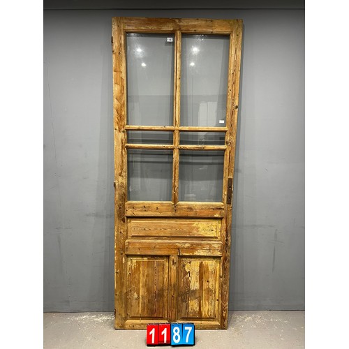 1187 - Early french glass fronted door