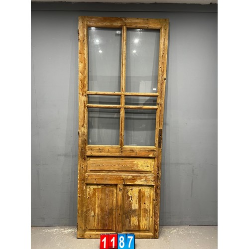 1187 - Early french glass fronted door