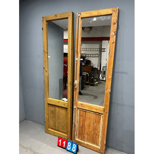 1188 - Pair of french mirror'd door