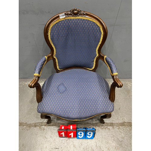 1199 - Victorian french carved arm chair