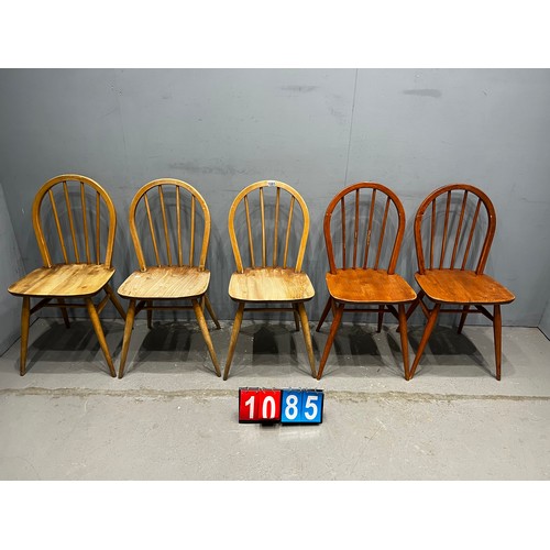 1085 - 4 Ercol hoop back dining chairs