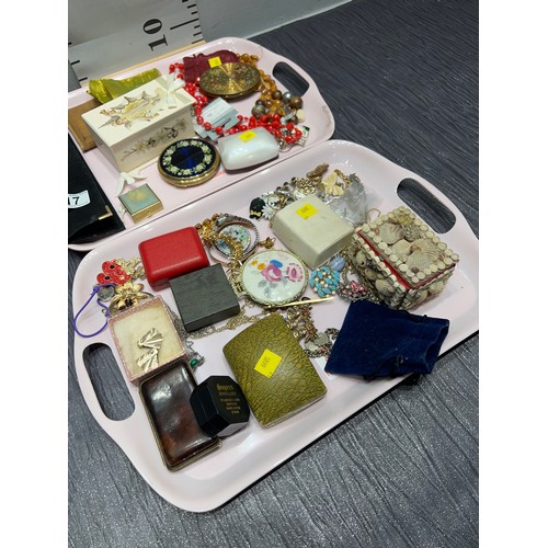 17 - 2 Trays costume jewellery trays not inc