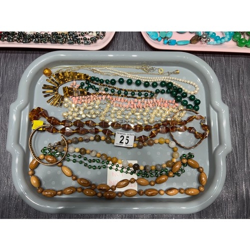 25 - 3 Trays costume jewellery tray not included