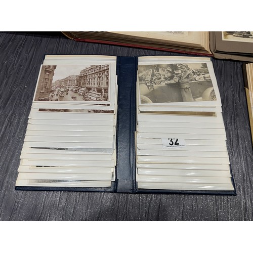 32 - 4 Vintage postcard albums