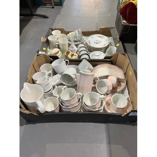 38 - 2 Boxes dinner/tea ware