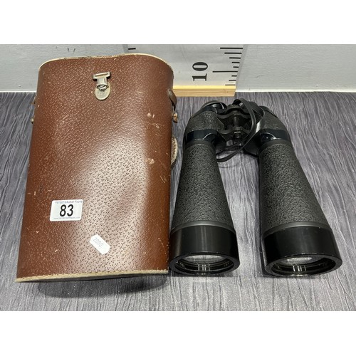 83 - Pair large field/military binoculars in case