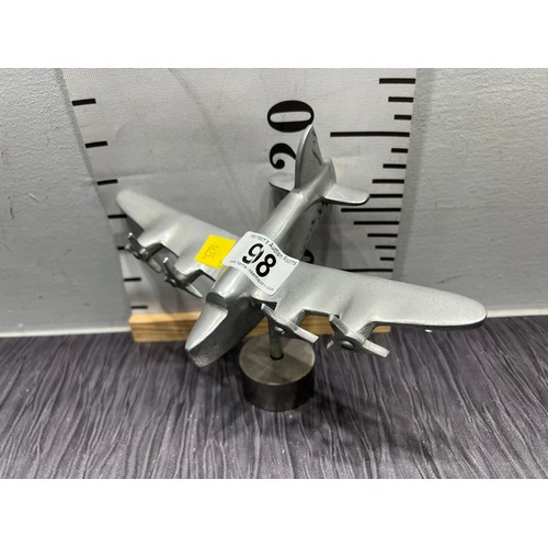 98 - Metal airplane on stand