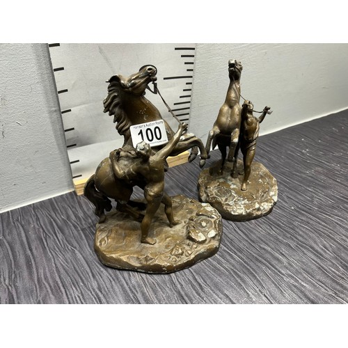 100 - 2 English made metal figures