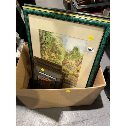 107 - Box of pictures