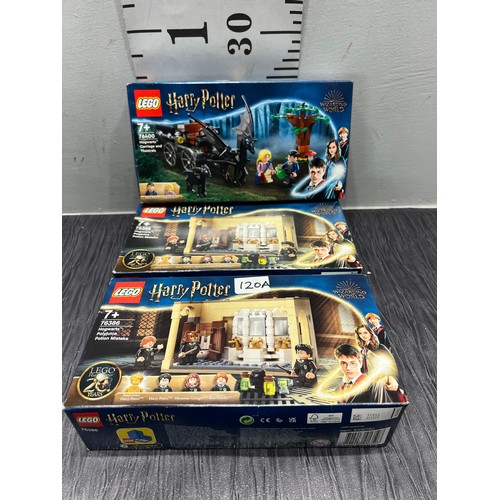 120A - 3 Lego harry potter boxed