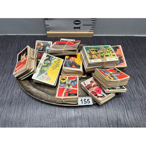 155 - Quantity vintage collectors cards. Batman 1966, Tarzan, Captain Scarlett etc