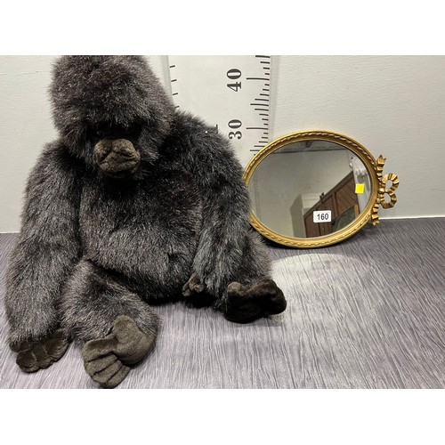 160 - Gorilla soft toy + oval mirror