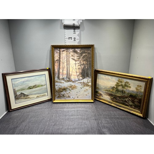 369 - 3 gilt frame Pictures