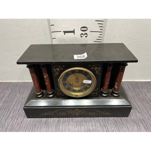 366 - Victorian Slate mantle clock