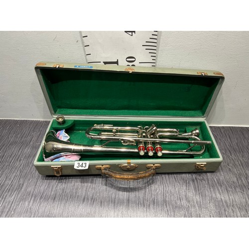 343 - Vintage Trumpet in case