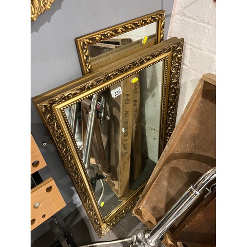 335 - 2 Gilt framed mirrors