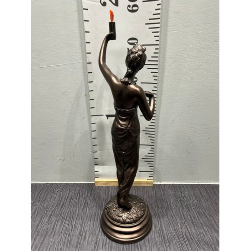 203 - Metal sculpture lady figure