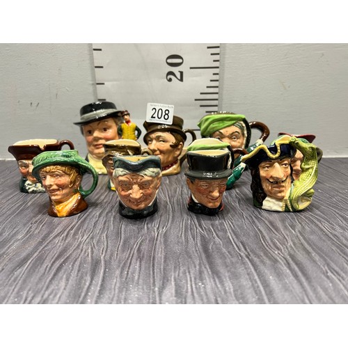 208 - 12 Royal doulton character jugs