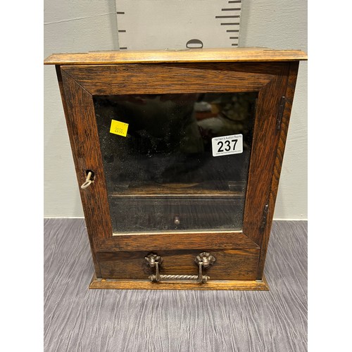 237 - Vintage Oak smokers cabinet