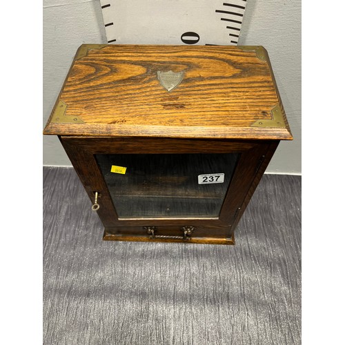 237 - Vintage Oak smokers cabinet