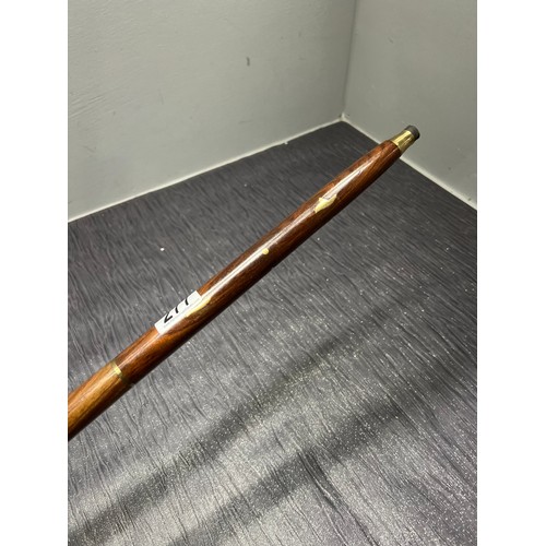 277 - Brass inlaid walking stick