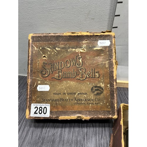 280 - Vintage Dumb Bells in Original box