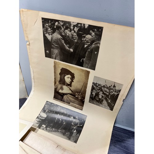 325 - Large folder early 20thC vintage photographs Hitler etc