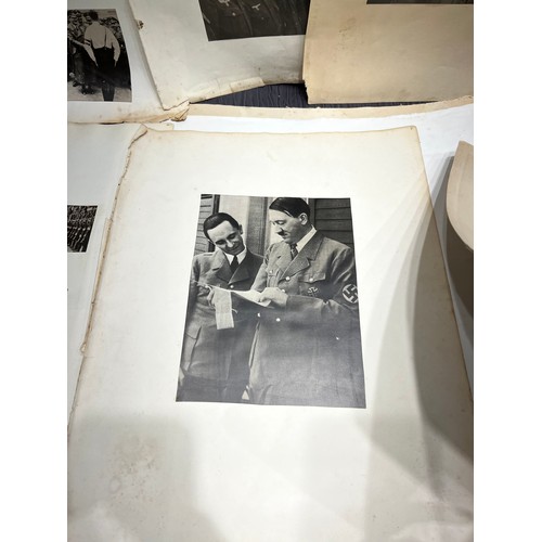 325 - Large folder early 20thC vintage photographs Hitler etc